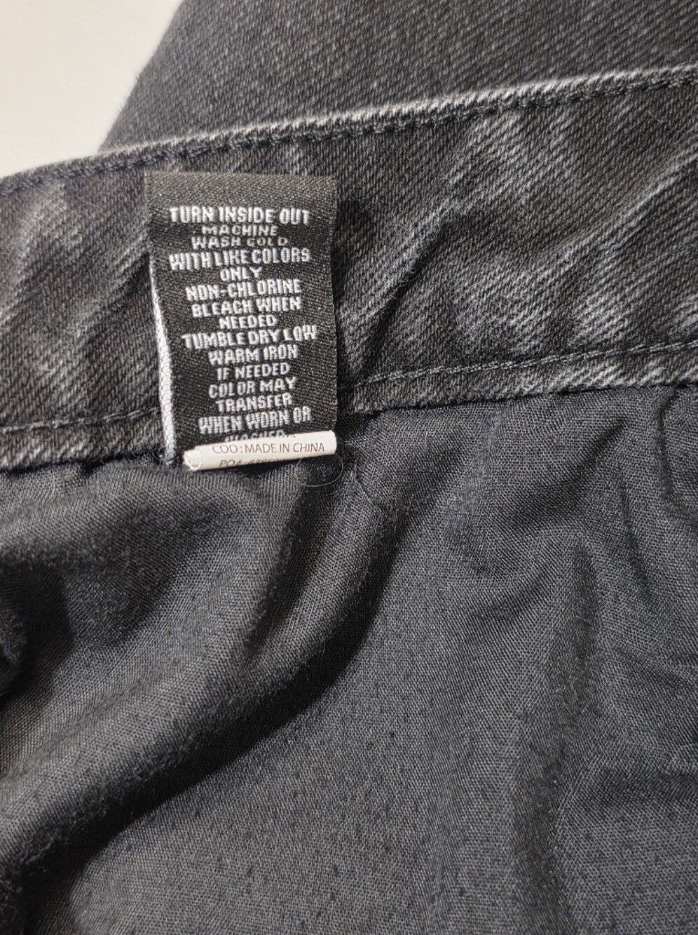Hot Topic Wing & Star Print Black Wide Leg Jeans Womens Size 22 100% Cotton - Picture 9 of 12